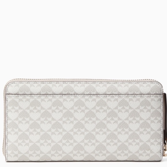 Kate Spade New York Women Penn Place Embossed Neda Zip Around Wallet Grey Dawn - Picture 2 of 5